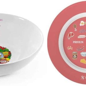 BariatricPal Juego de platos y cuencos de control de porciones bariátricas BariatricPal Juego de platos y cuencos de control de porciones bariátricas
