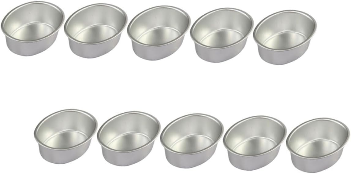 Abaodam 50 moldes ovalados de forma ovalada para queso, molde para hornear pudín, platos para hornear pan, bandeja redonda para hornear, sartén de