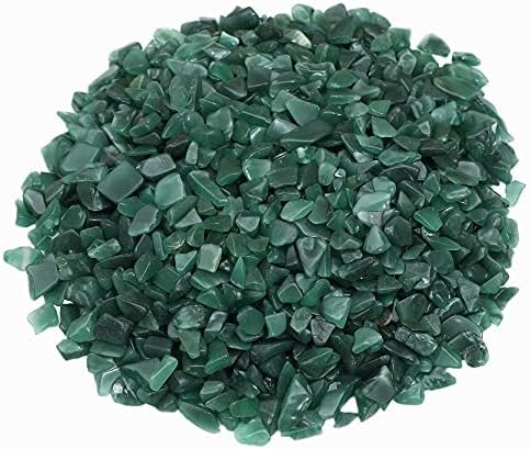 Chips de cristal de aventurina verde a granel, piedras preciosas curativas naturales de forma irregular, piedra triturada Reik curativa, chips de