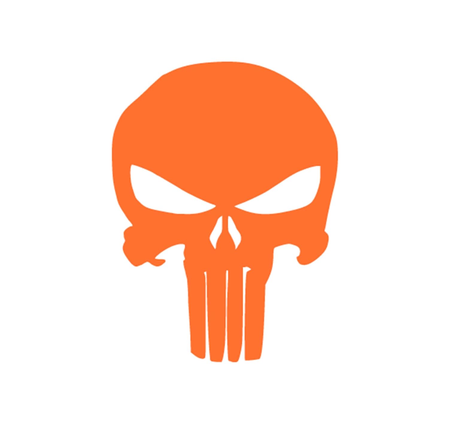 Evil Skull Punisher Vinyl Iron On Decal, HTV Graphic Patch, Ready To Apply Transfer Sticker, DIY Shirts Crafts Decor, Pick Size Color, Iron-On