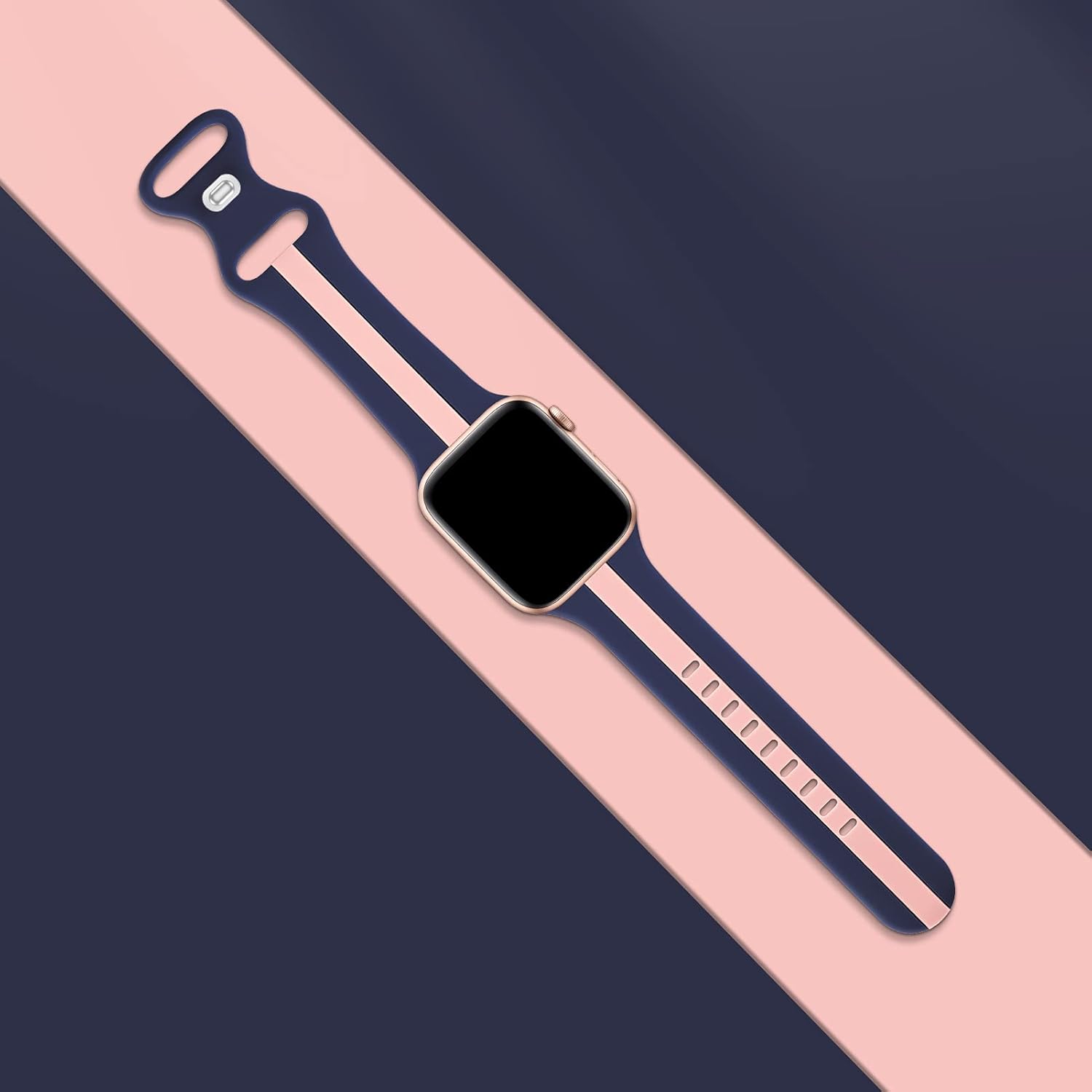 Correa deportiva de diseñador compatible con Apple Watch y iWatch de 1.496 in, 1.575 in, 1.614 in, 1.654 in, 1.732 in, 1.772 in y 1.929 in, correa