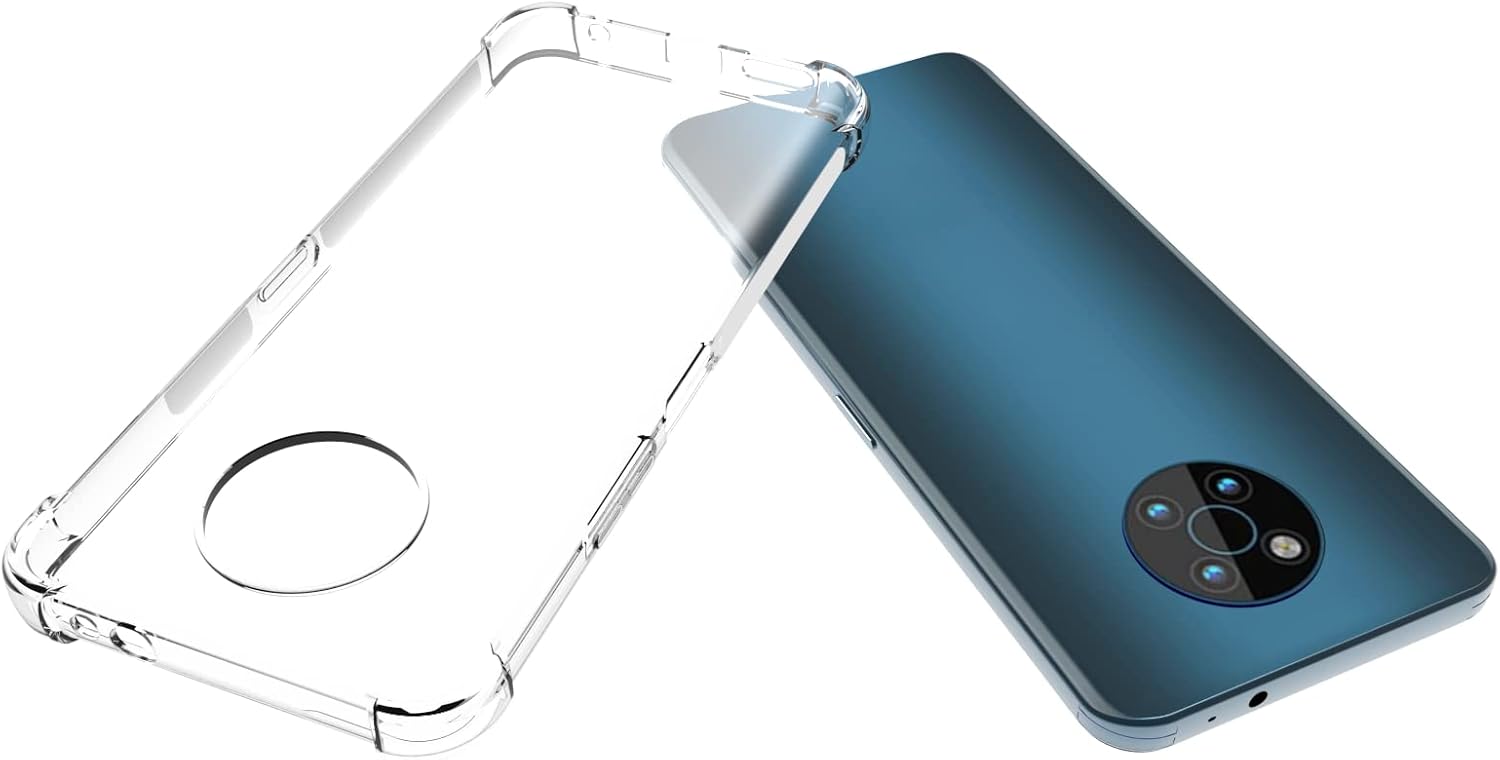 Funda para Nokia G50 5G Clear Crystal Soft TPU Cuatro Esquinas Parachoques Proteger Cámara Funda Protectora Transparente Teléfono