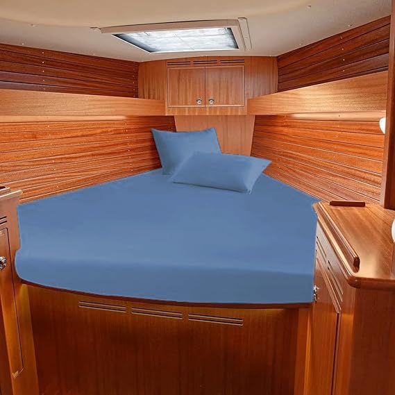 Balsara’S Juego de sábanas para barco, 100% algodón egiptán, 800 hilos universales en V, la mejor ropa de cama para embarcaciones en V, se adapta a