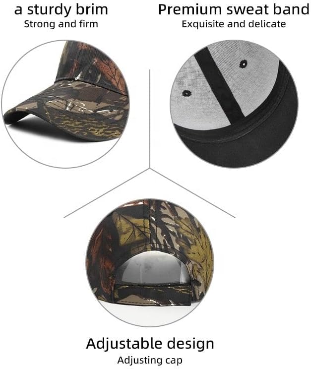 American Orange Premium Camo – Gorra de béisbol con correa de velcro para hombres y mujeres, de algodón, ajustable, estilo táctico