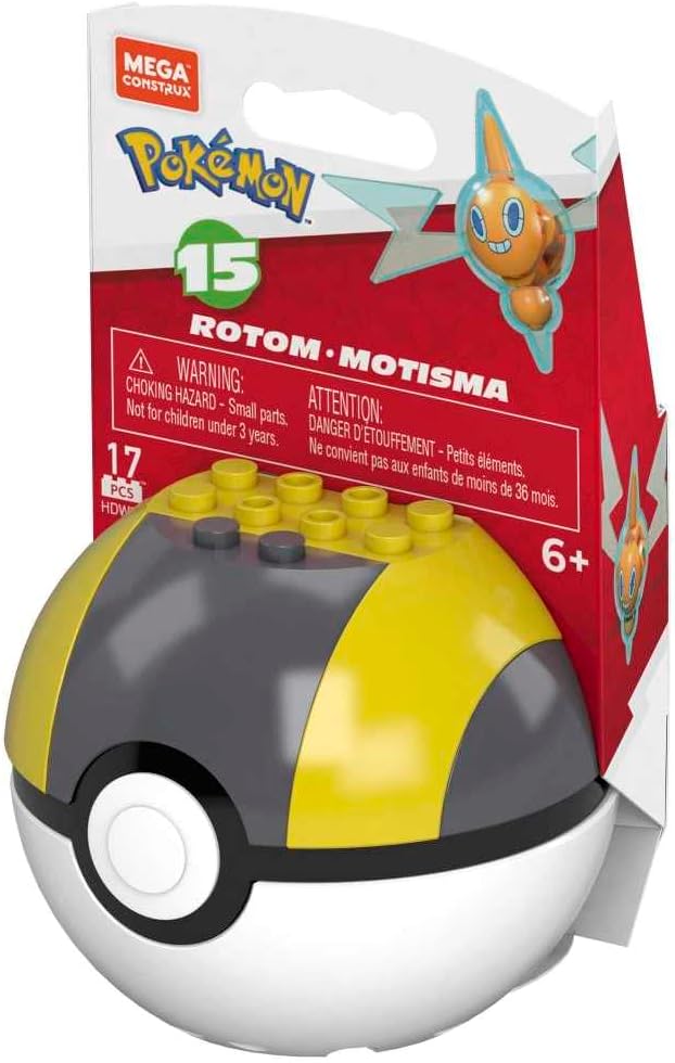 MEGA Pokemon Rotom – Juego de construcción con 17 ladrillos y piezas especiales, juego de regalo de juguete para edades de 6 años en adelante