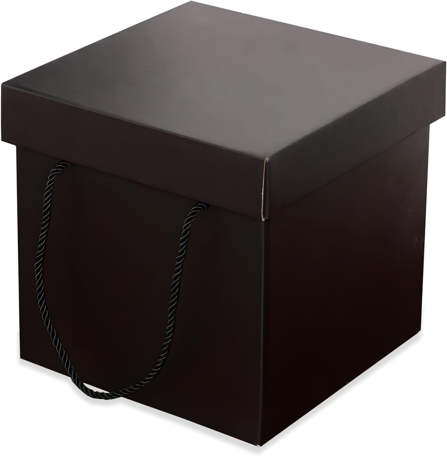 Caja de regalo extragrande con tapas y asa, caja de regalo plegable negra de 12.6 pulgadas para cumpleaños, fiestas, duchas, día de San Valentín