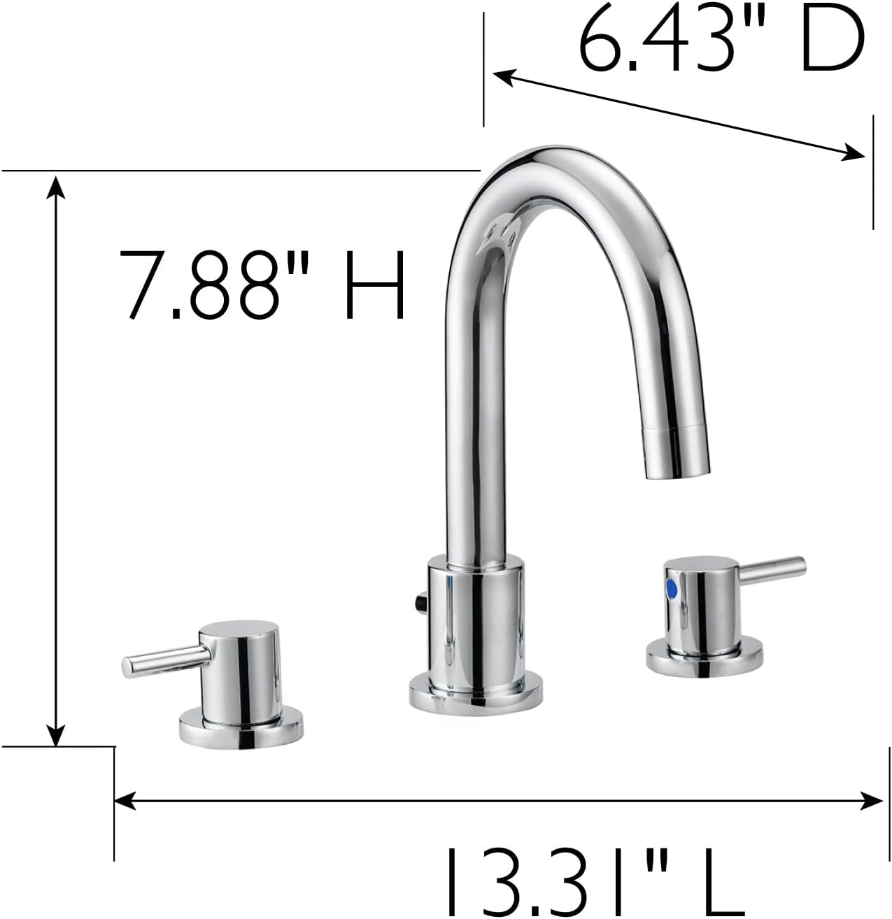 Design House 593970 Eastport II Cuarto de baño, cromo pulido, grifo generalizado