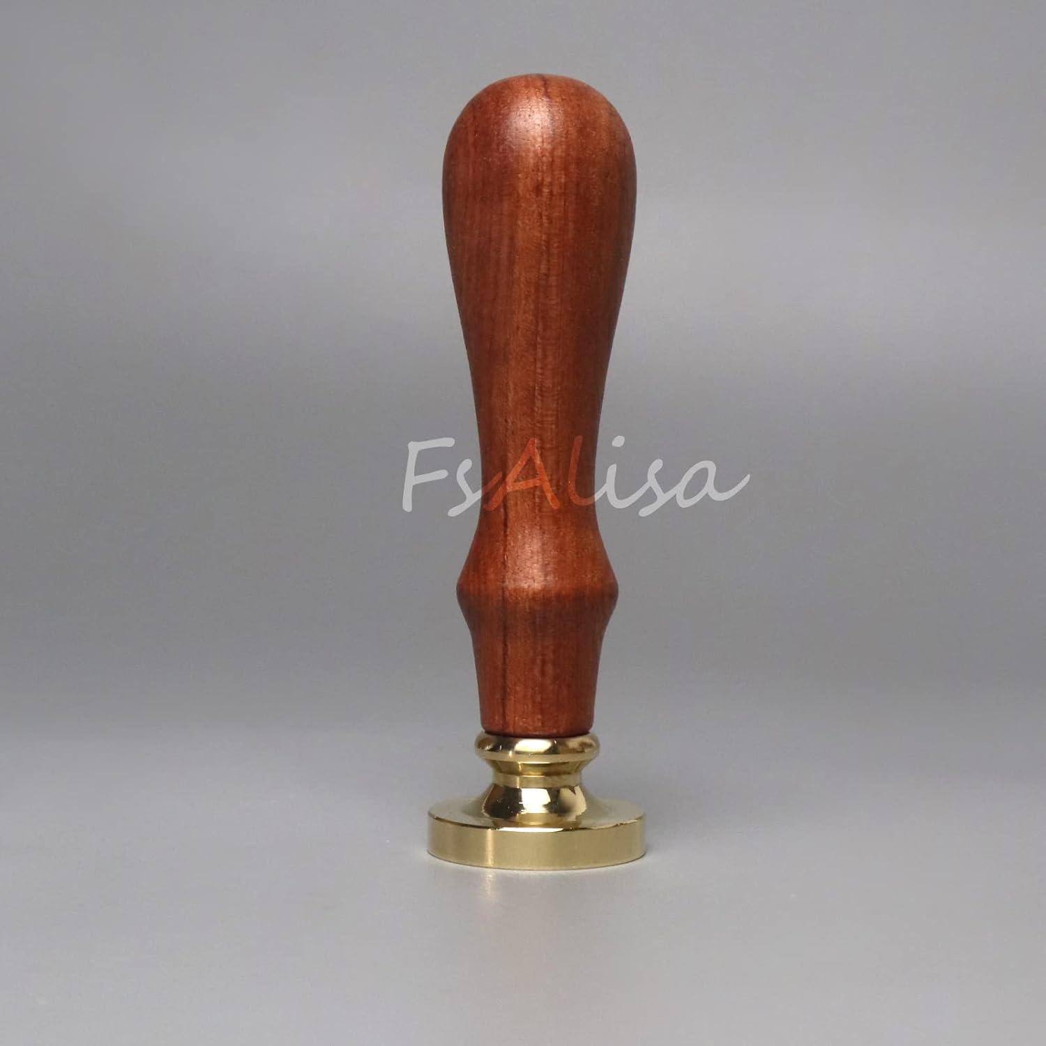 FsAlisa Sello de cera con cabeza de latón extraíble, mango de madera, ideal para adornar sobres, invitaciones de boda, paquetes de vino, envoltura