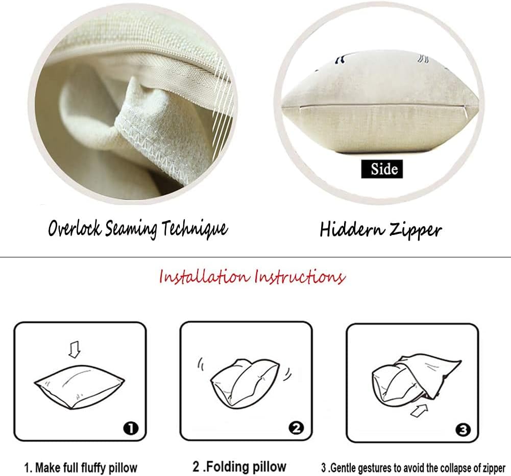 Juego de 4 fundas de almohada decorativas a cuadros de búfalo blanco y negro para interiores y exteriores, funda de almohada para sofá de 18 x 18