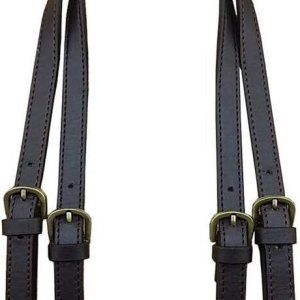 2 asas de cuero sintético para bolso, correa de hombro de cuero ajustable, correa de hombro de cuero negro, repuesto para bolso cruzado, Negro – 2 asas de cuero sintético para bolso, correa de hombro de cuero ajustable, correa de hombro de cuero negro, repuesto para bolso cruzado, Negro –