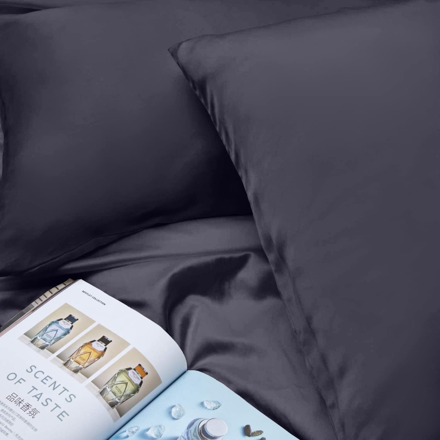 INSSL – Funda de almohada de seda de morera para mujeres, para cabello y piel, te mantiene cómoda y transpirable durante el sueño (tamaño estándar,
