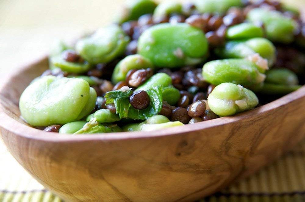 Semillas de frijol de caballo (también conocidas como semillas de frijol Fava) sin OMG, aproximadamente 20-25 semillas por paquete, frijol carnoso