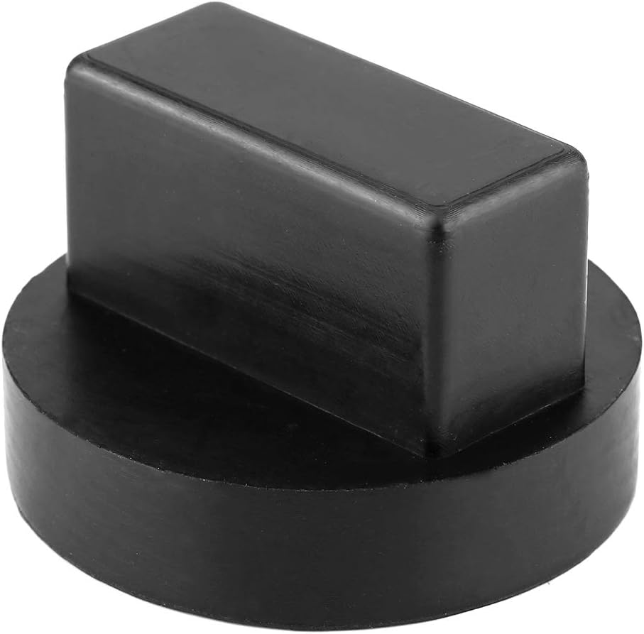 Evgatsauto Adaptador de almohadilla de goma negra, almohadilla de goma para gato de piso, marco ranurado, riel de suelo, almohadilla de elevación