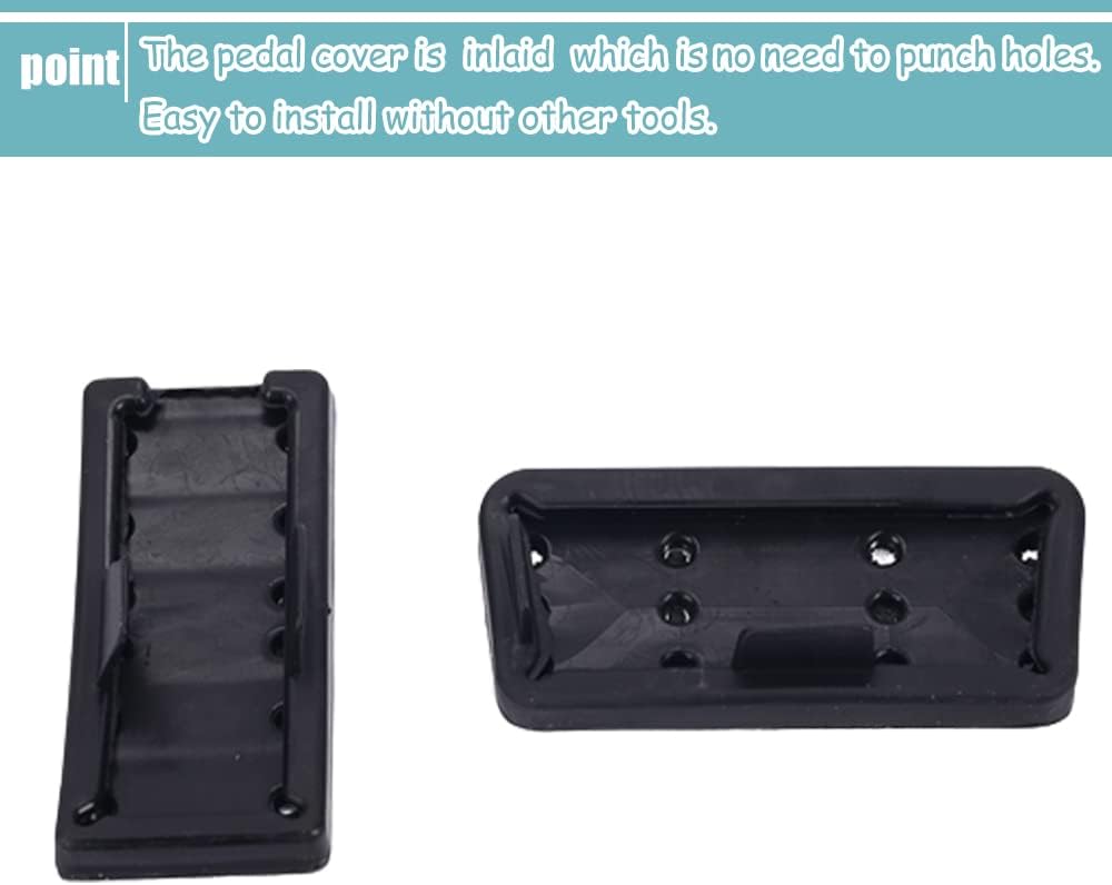 Fundas de pedal de acelerador de gas de aleación de aluminio, accesorios interiores, antideslizantes, sin perforación, kit de pastillas de pedal de