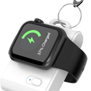 Cargador inalámbrico portátil para Apple Watch, llavero inteligente de 2000 mAh, cargador de batería mini Power Emergency Pod Compact Magnetic Cargador inalámbrico portátil para Apple Watch, llavero inteligente de 2000 mAh, cargador de batería mini Power Emergency Pod Compact Magnetic