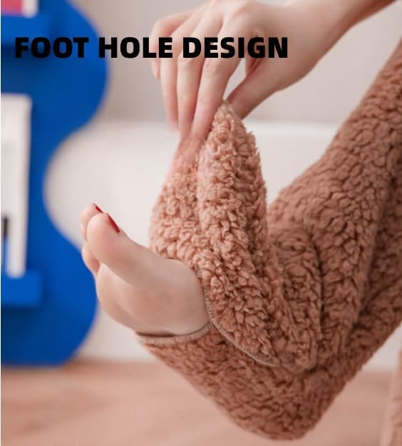 Snuggs – Calcetines acogedores, pantuflas Snugglepaws, calentadores de piernas hasta la rodilla, suaves y cálidos calcetines altos hasta el muslo