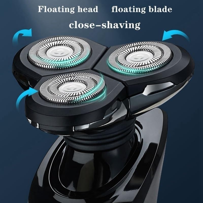 Afeitadoras eléctricas para hombres, pantalla LCD, impermeable, afeitadora eléctrica para hombres, barba seca y húmeda, afeitadora facial recargable