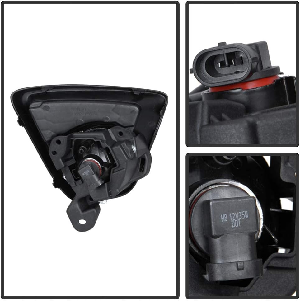 ACANII – Para 2013-2016 Mazda CX-5 CX5 Parachoques Luces antiniebla Lámpara de conducción wConjunto de interruptor lado del conductor y del pasajero