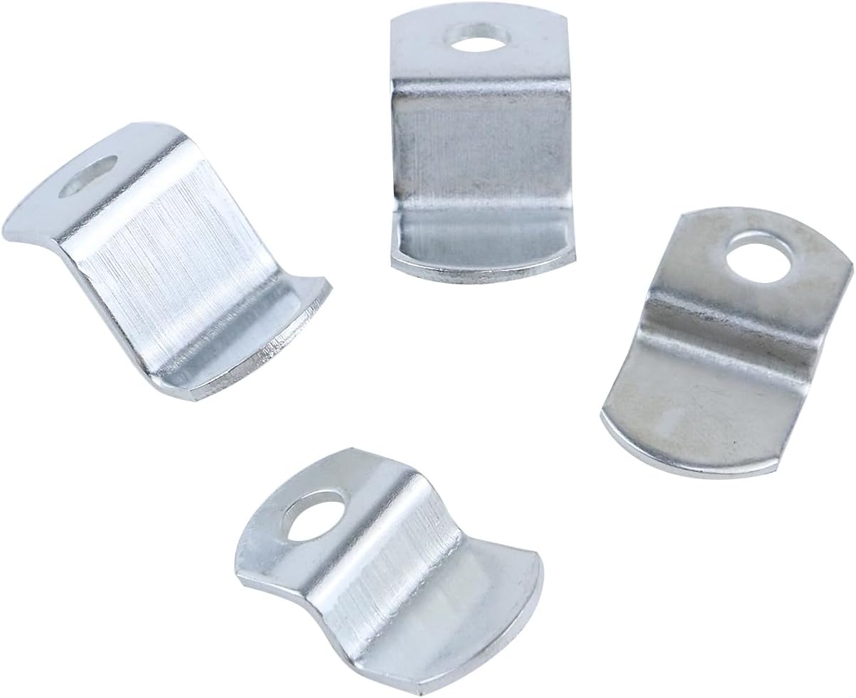 80 clips de lona desplazados de metal, clips de marco de fotos, abrazaderas de espejo para pintura de cuadros, pizarra, con tornillos (20 piezas de