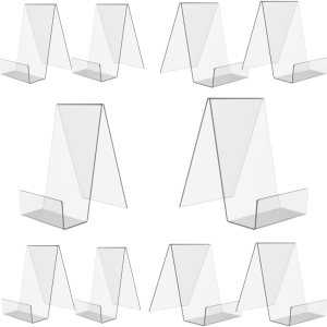 Soporte de acrílico transparente para libros con repisa, soporte de exhibición transparente para exhibir imágenes, libros, libros de cocina, menús, Soporte de acrílico transparente para libros con repisa, soporte de exhibición transparente para exhibir imágenes, libros, libros de cocina, menús,