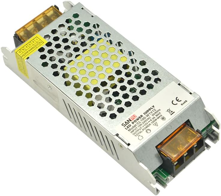 100W 12V SMPS Unidad de fuente de alimentación LED 8A AC a DC Transformador de iluminación Convertidor de controlador para tiras LED interiores