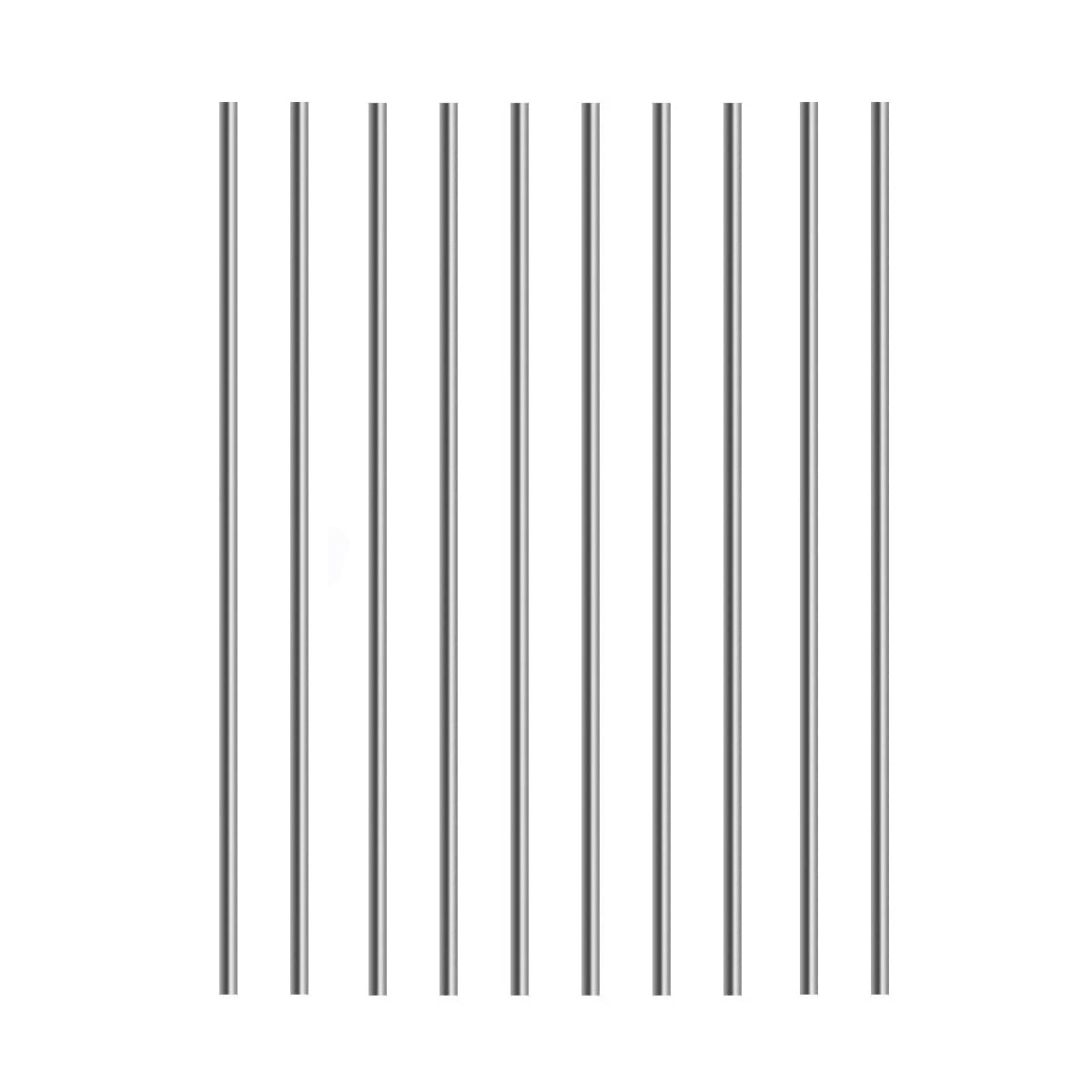 Unifizz Varilla redonda de acero inoxidable 304, varillas de eje sólido de 0.315 in x 3.150 in, barra de torno de barra redonda sólida, plata, 10