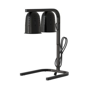Lámpara de calor de pie negra con 2 bombillas – 120 V, 500 W, W62-BLK, calentador de bufé de alimentos comercial, restaurante, servicio de alimentos Lámpara de calor de pie negra con 2 bombillas – 120 V, 500 W, W62-BLK, calentador de bufé de alimentos comercial, restaurante, servicio de alimentos