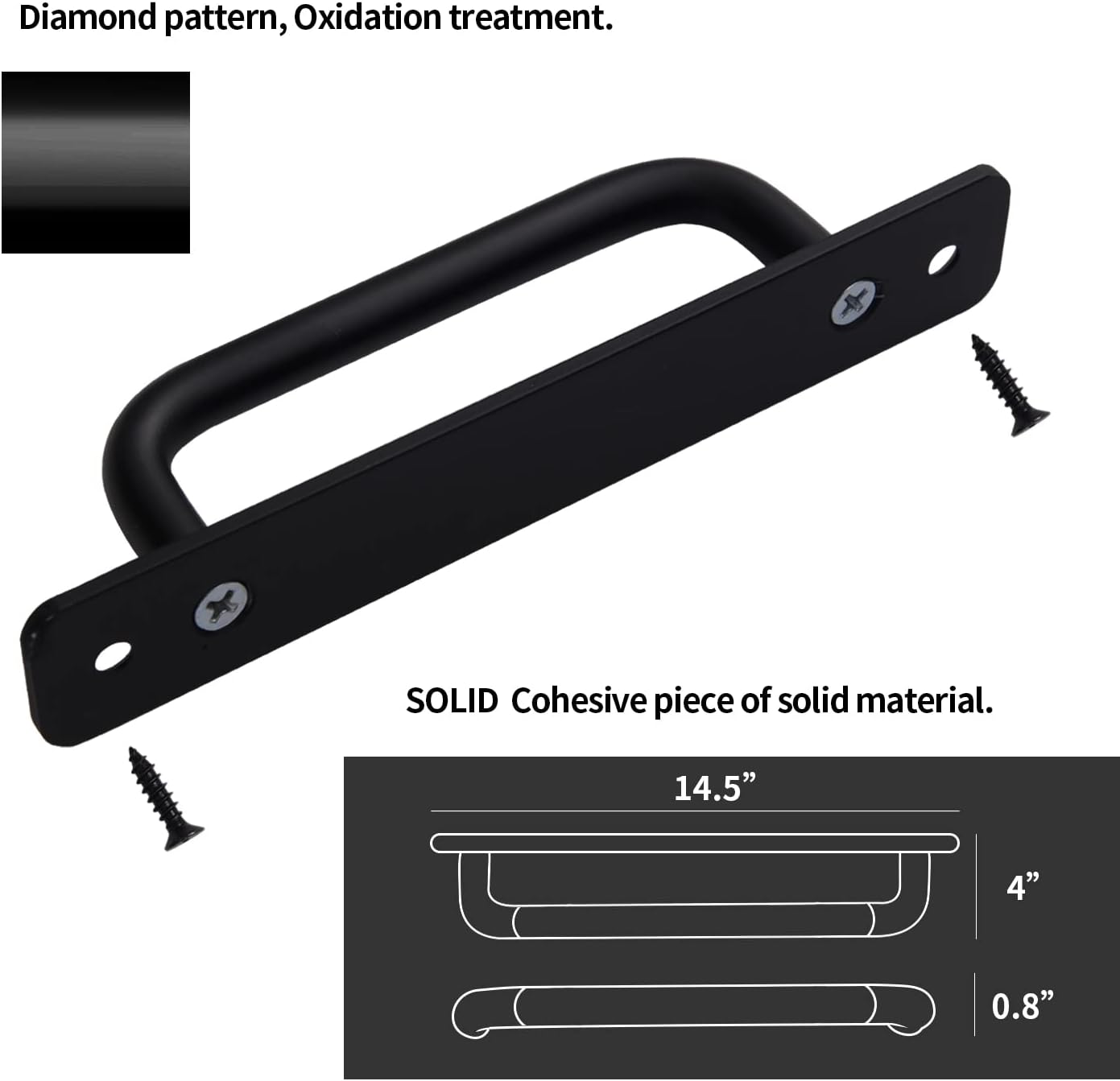 Paquete de 12 manijas de gabinete color negro mate de 5 pulgadas de 5.039 in con tablero trasero, tiradores de aluminio para cajones, tiradores de
