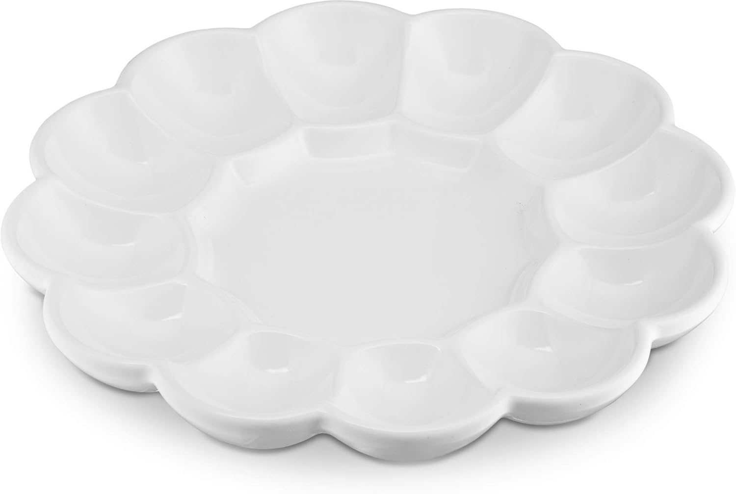 KooK Bandeja para huevos de Pascua, soporte de cerámica para huevos de Pascua, capacidad para 12 huevos, plato de cerámica, soporte para