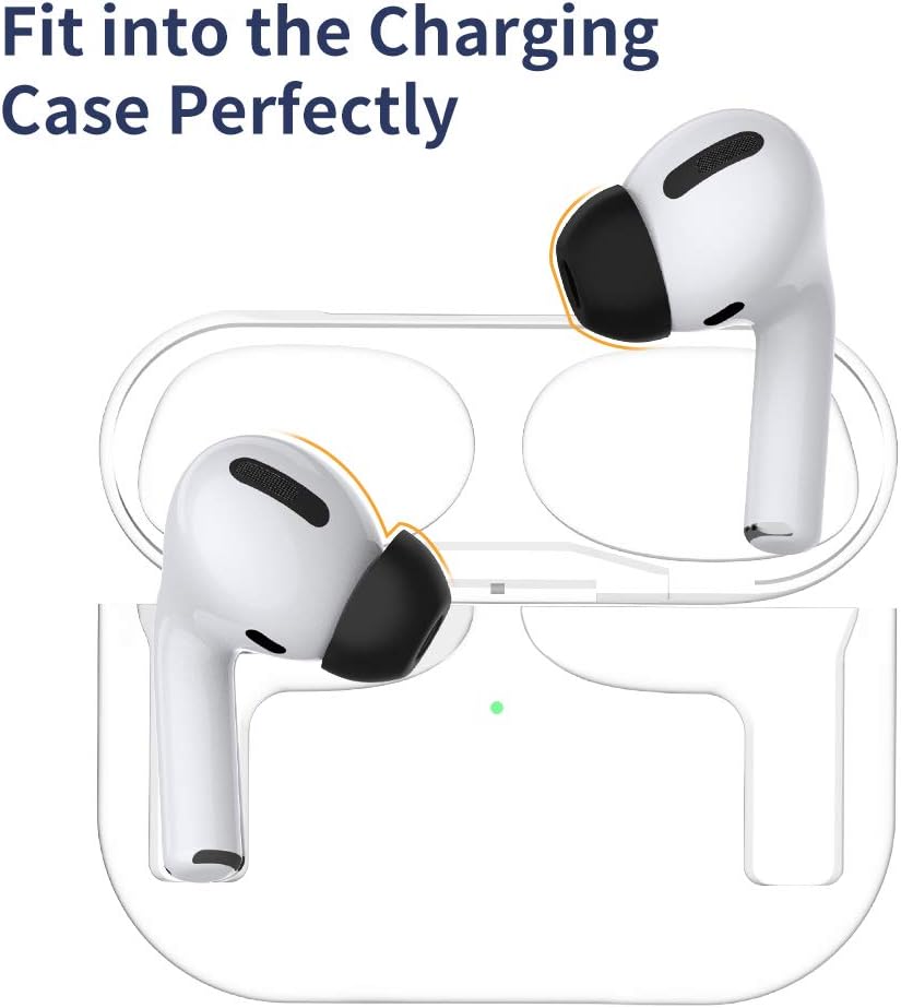 Lanwow Puntas de espuma viscoelástica prémium para AirPods Pro y AirPods Pro 2. Sin dolor de orejas de silicona. Almohadillas antideslizantes. Caben