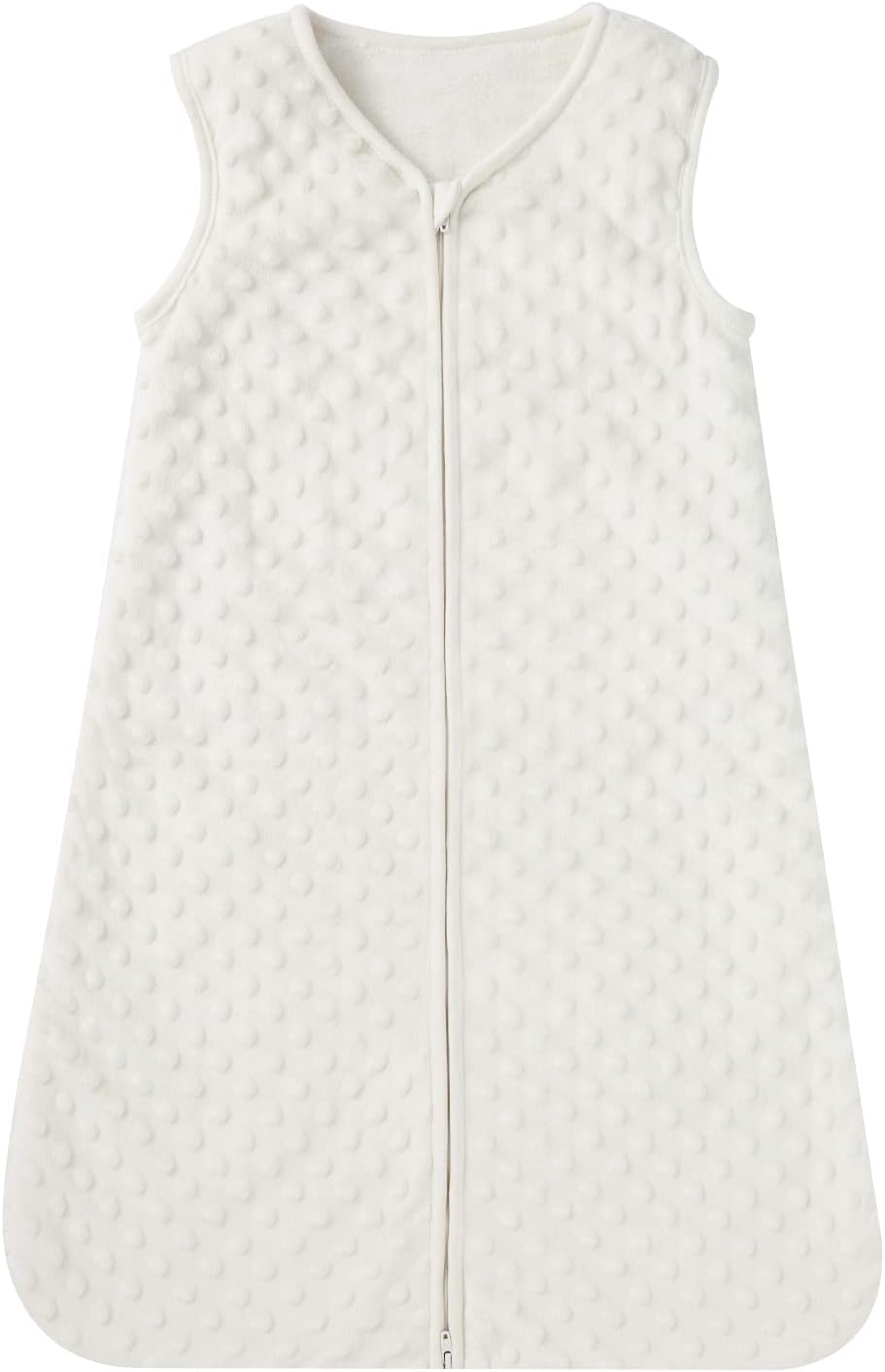 DaysU Minky – Saco de dormir para bebé con puntos relajantes, saco de dormir sin mangas con cremallera de 2 vías, saco de dormir TOG 2.0 de felpa