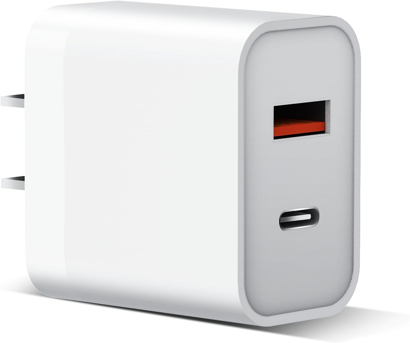 Adaptador de corriente para dron, versión mejorada de 30 W GaN Bloque de cargador compacto de doble puerto, cargador de puerto USB C y B, compatible