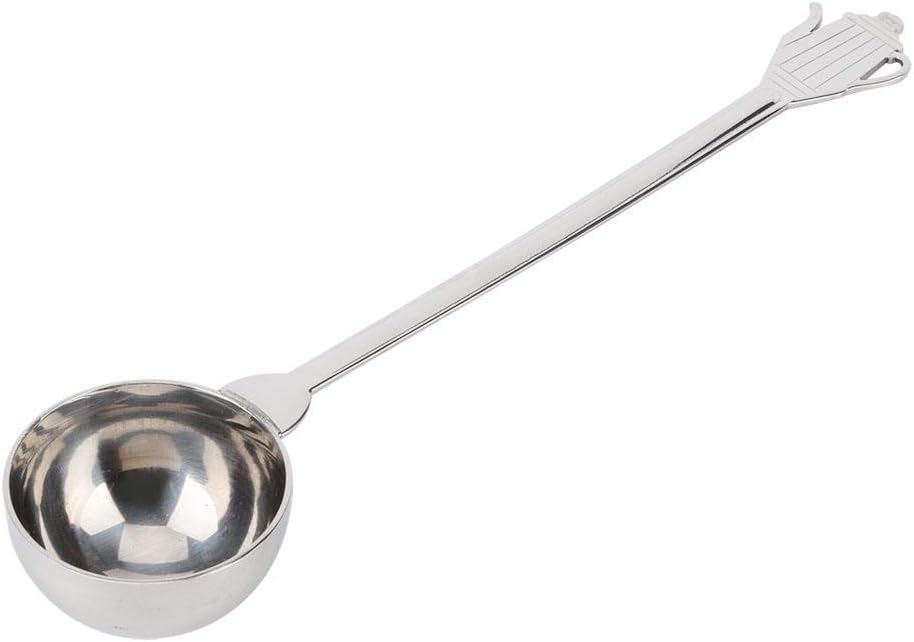 Fdit Cuchara de café de acero inoxidable de 0.35 onzas con mango largo, cucharadas medidas, cucharas para máquina de café expreso, cucharas para té,