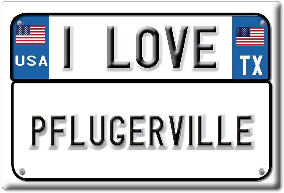 Imán para nevera Pflugerville Texas (TX) Imanes de recuerdo de Estados Unidos I Love Gift (VAR. Targa)