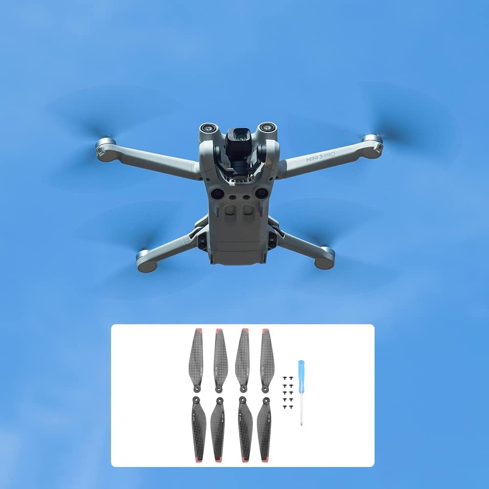 WANSUPYIN 2024 8* Hélices de dron de fibra de carbono Accesorios de bajo ruido Piezas de repuesto de hoja para DJI Mini 3 Pro RC Drone Parts