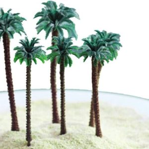 2 piezas de casa de muñecas en miniatura de coco modelo palmera de árbol para decoración de casa de muñecas, diseño de diorama, arquitectura, 2 piezas de casa de muñecas en miniatura de coco modelo palmera de árbol para decoración de casa de muñecas, diseño de diorama, arquitectura,