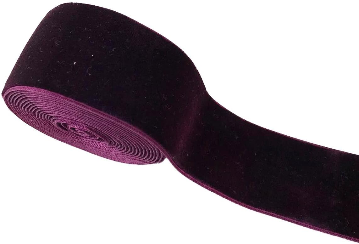 Cinta de terciopelo de una sola cara de color morado oscuro, 1.496 in (1.5 pulgadas), utilizada para embalaje de regalos, árbol de Navidad, caja de