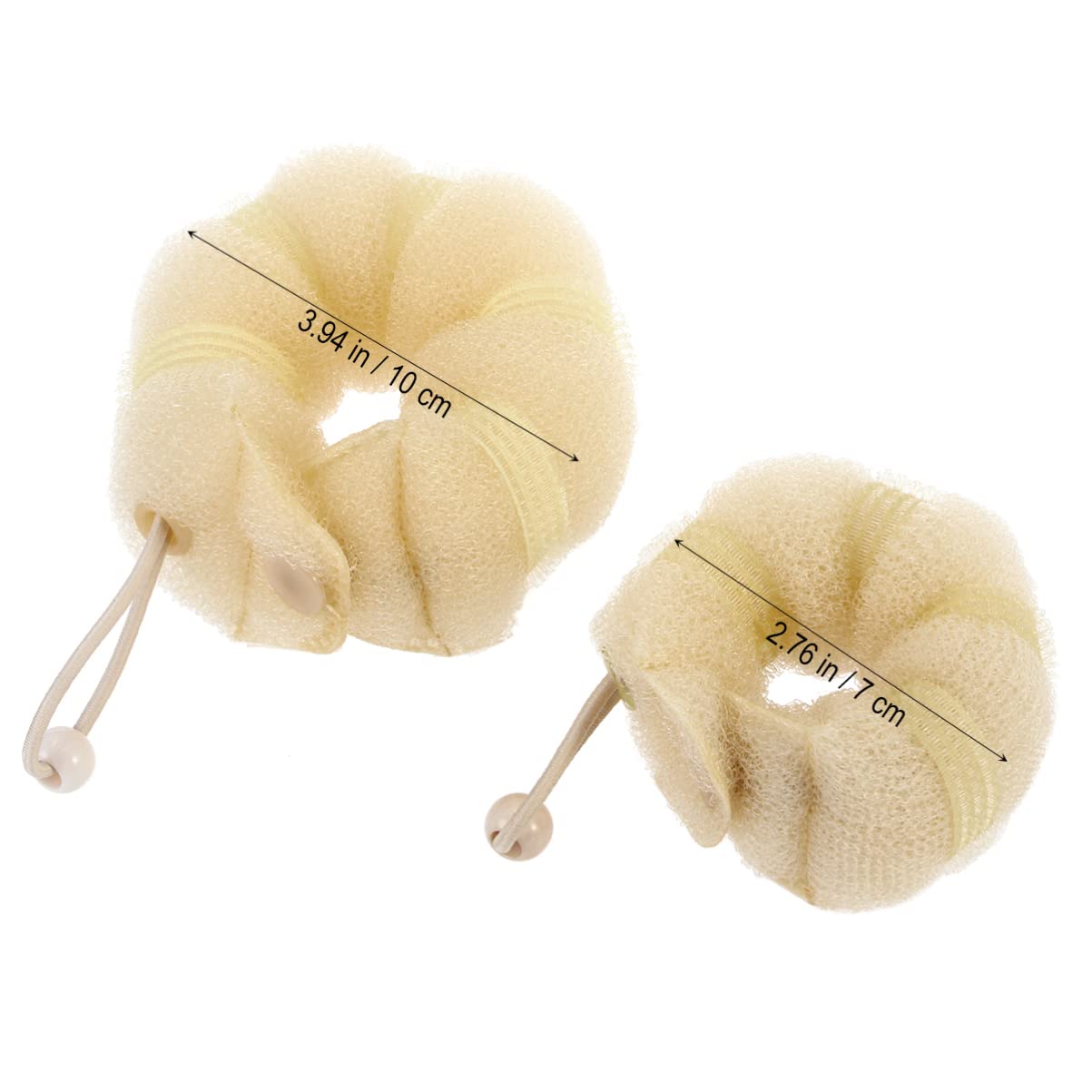 KALLORY Pinzas para el cabello para mujer, para hacer moños franceses, 2 unidades, anillo moldeador de cabello, dona, chignon, accesorios para rizar