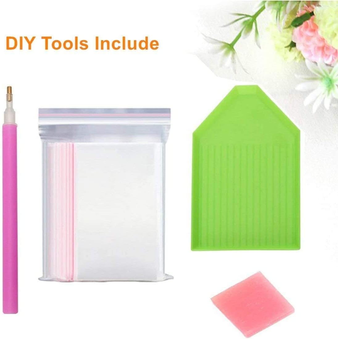 SXSJEIOU Kits de pintura de diamantes, arte de diamantes 5D de una pieza para adultos, imágenes redondas de cristal para el hogar (12 x 16 pulgadas)