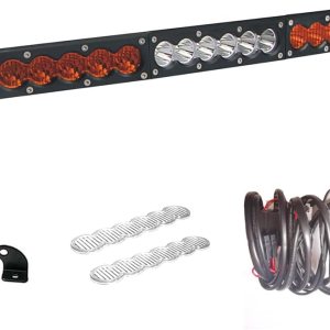 Barra de luz LED de una sola fila de 20 pulgadas, color blanco ámbar amarillo, barra de luz LED, barra de faros delanteros, lámpara de conducción Barra de luz LED de una sola fila de 20 pulgadas, color blanco ámbar amarillo, barra de luz LED, barra de faros delanteros, lámpara de conducción