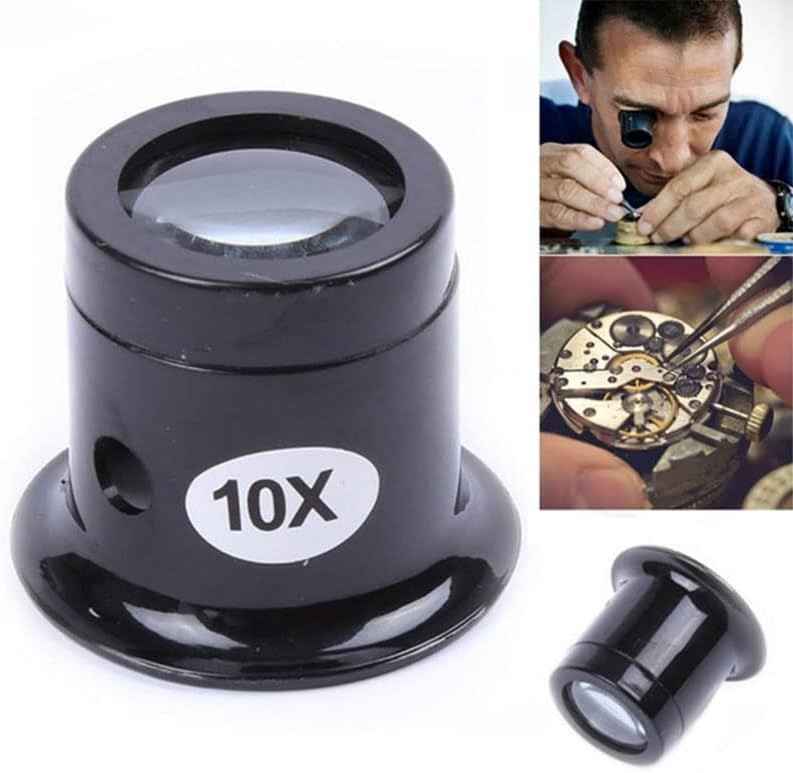 2 unids Home 5X 10X Negro Lupa Reloj Reparación Herramienta Dedicada Máscara de Ojo Joyería Bucle Óptico Lupa Ocular