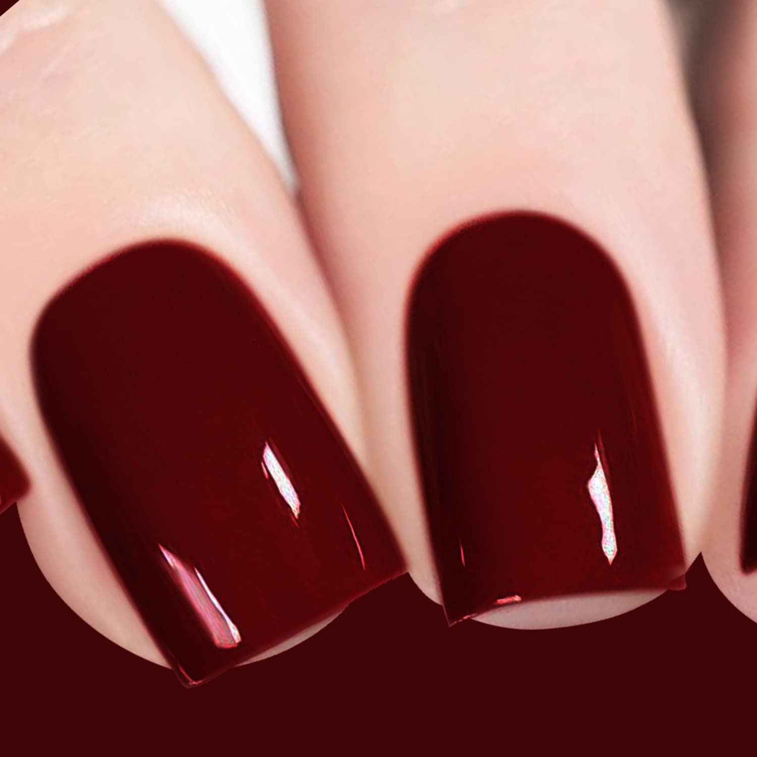 Vishine Esmalte de uñas de gel rojo oscuro, 0.6 onzas líquidas, esmalte de gel semipermanente, curado con luz UV para arte de uñas, manicura en