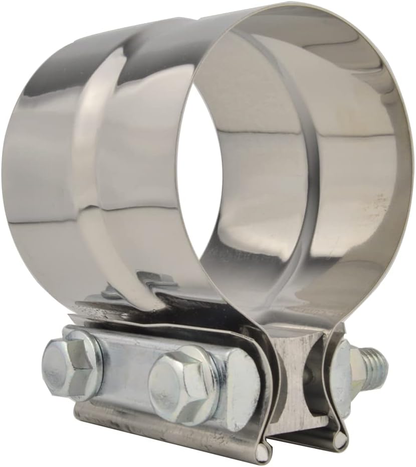 Abrazadera de escape de 3 pulgadas, abrazadera de tope de junta de regazo de acero inoxidable para tubos de ID-OD 3″