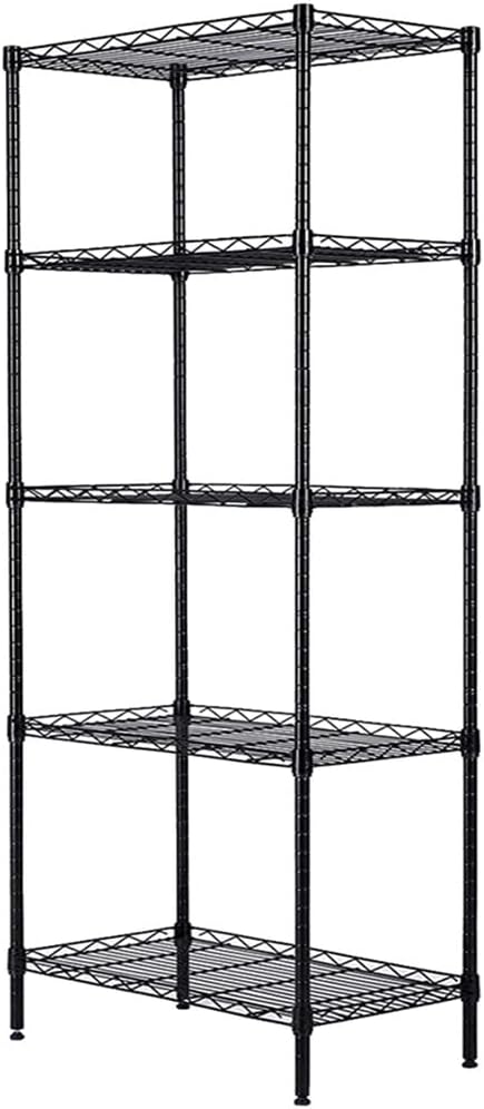 Estante de almacenamiento ajustable de 5 niveles, estante de almacenamiento de metal, estantes de almacenamiento para despensa, armario, cocina,