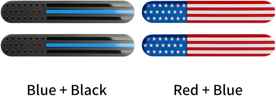 iayokocc 2 insignias de metal con la bandera estadounidense, calcomanía de automóvil para camión, accesorio para parachoques de automóvil,