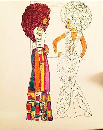 DIY Afro Ladies DIY Paint and Sip Canvas  African Queens Acrylic Painting Set
