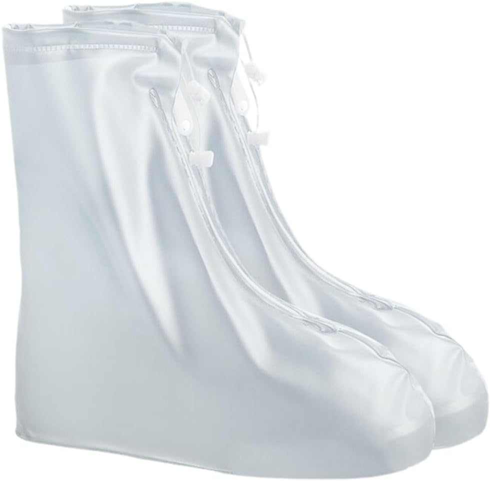 Thickened Waterproof Shoe Cover Translucent Non Slip Rain Boots Cover Reusable Foldable Shoes Cover Durable Thickened Sole PVC Shoes Protectors Gift
