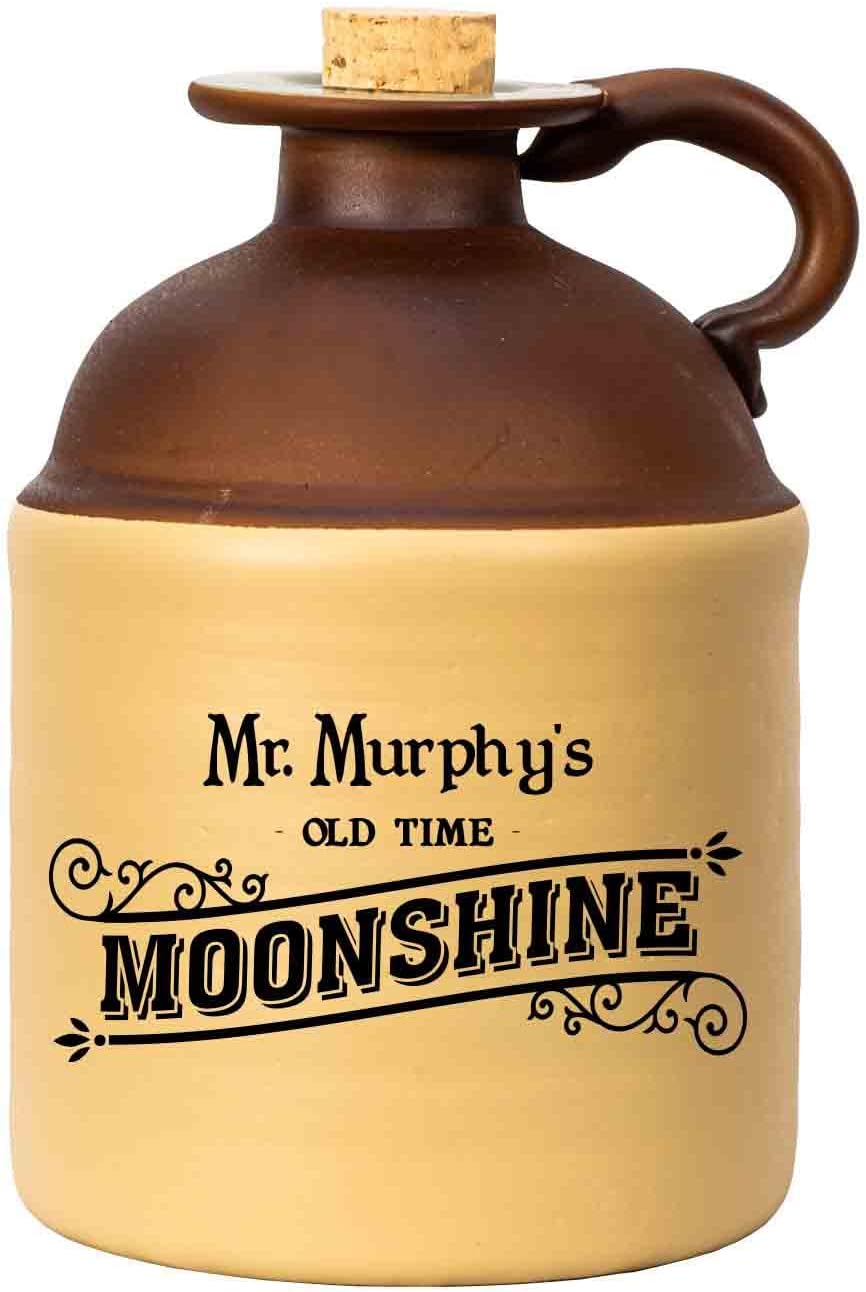 Thousand Oaks Barrel Co. – Jarra de cristal personalizada Moonshine de 25.4 fl oz (0.2 galones), botella de cristal grabada de estilo tradicional