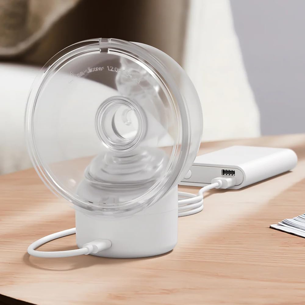 Yuemi Extractor de leche eléctrico portátil manos libres, 2 modos, 9 niveles  Brida de 0.945 in, paquete de 2 extractor de leche de extracción de