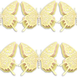 Calcomanías de pared de mariposa 3D grandes, 6 unidades, calcomanías de mural de mariposa perla, diseño hueco, 4 capas, decoración de pared de Calcomanías de pared de mariposa 3D grandes, 6 unidades, calcomanías de mural de mariposa perla, diseño hueco, 4 capas, decoración de pared de